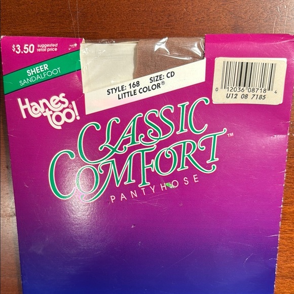 Hanes Too Classic Comfort Women’s  Nylon Pantyhose, Sheer Sandlefoot Color, NEW - Picture 3 of 11